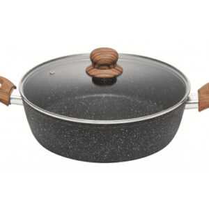 ASKO - NÁBYTEK Servírovací hluboká pánev s poklicí Crispy Natura Wood 28 cm