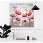 ASKO - NÁBYTEK Ručně malovaný obraz Vlčí mák 80x80 cm