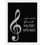 ASKO - NÁBYTEK Rámovaný obraz Music Speaks