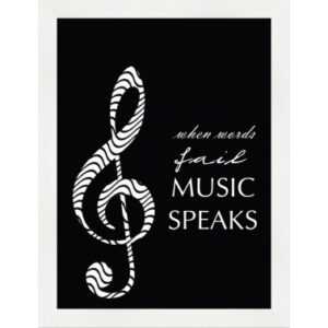 ASKO - NÁBYTEK Rámovaný obraz Music Speaks