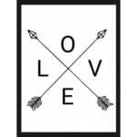ASKO - NÁBYTEK Rámovaný obraz Love