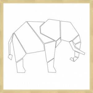 ASKO - NÁBYTEK Rámovaný obraz Geometrický slon