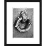 ASKO - NÁBYTEK Rámovaný obraz Klepadlo na dveře 24x30 cm