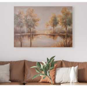 ASKO - NÁBYTEK Ručně malovaný obraz Relax v přírodě 100x70 cm