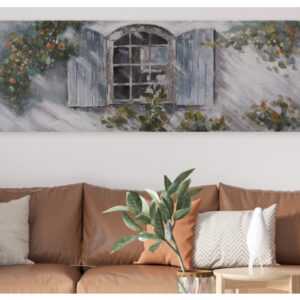 ASKO - NÁBYTEK Ručně malovaný obraz Okenice 150x50 cm