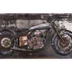 ASKO - NÁBYTEK Kovový obraz na zeď Motorka veterán 60x40 cm