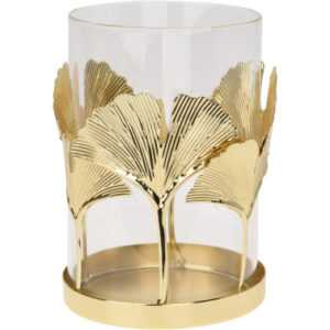 ASKO - NÁBYTEK Svícen na čajovou svíčku Ginkgo listy