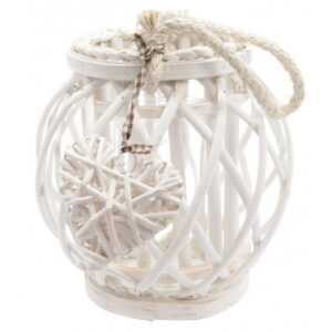 ASKO - NÁBYTEK Proutěná lucerna se srdcem