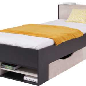 Meblar Postel PL14 PLANET Meblar 94/77/224 Barva: cerna-dub-bezova