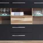 Meblar Prosklená komoda MONSUN MN5 Meblar 135/108/40 Barva: orech-baltimore-bila