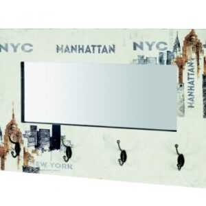 ASKO - NÁBYTEK Nástěnný věšák se zrcadlem Manhat