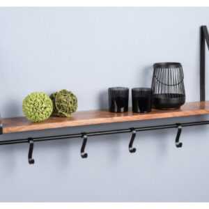 ASKO - NÁBYTEK Nástěnná police s háčky Missouri