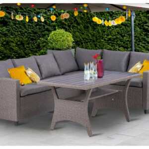 ASKO - NÁBYTEK Zahradní rohová lavice s jídelním stolem Stansted