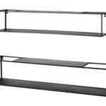 ASKO - NÁBYTEK Set 2 ks nástěnný regál Leicester 95 cm/85 cm