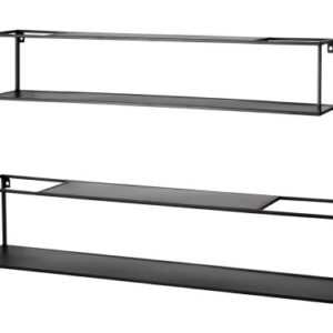 ASKO - NÁBYTEK Set 2 ks nástěnný regál Leicester 95 cm/85 cm
