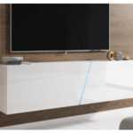 ASKO - NÁBYTEK TV skříňka s osvětlením Slant 160 cm