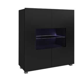 Gib Meble Gib Meble Komoda CALABRINI Gib 100/107/35 Barva: cerna-cerna-lesk