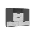 Meblar Komoda NA7 NANO Meblar 120/85/40 Barva: grafit-enigma