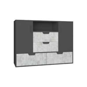 Meblar Komoda NA7 NANO Meblar 120/85/40 Barva: grafit-enigma