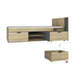 Meblar Postel NA13 NANO Meblar 114/80/203 Barva: grafit-dub-riviera