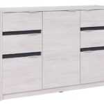Gib Meble Gib Meble Komoda DENVER K3D4SZ Gib 135/90/40 Barva: dub-bily-cerny-lesk