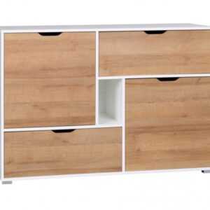 Gib Meble Gib Meble Komoda NK2D2SZ IWA Gib 132/90/40 Barva: bila-dub-zlaty