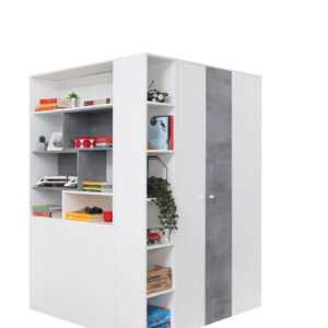 Meblar Rohová šatní skříň SIGMA SI1 Meblar 135/190/135 Barva: bily-lux-beton