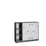 Jurek Meble Jurek Meble Komoda TOMMY 9 Jurek 120/97/37 Barva: grafit-enigma
