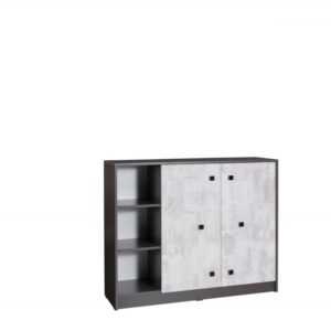 Jurek Meble Jurek Meble Komoda TOMMY 9 Jurek 120/97/37 Barva: grafit-enigma