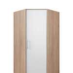 Meblar Rohová šatní skříň SMART SR4 Meblar 95/190/95 barva: dub sonoma/bílý mat