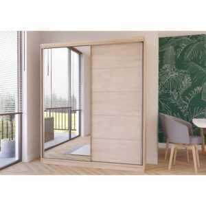 Idžczak Meble Idžczak Meble Šatní skříň SILK Idzczak 183/218/61 Barva: dub sonoma/světlý beton