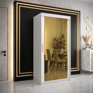 Abika Šatní skříň GOLDEN T3 Abika 100/200/62 barevné provedení: bílý mat