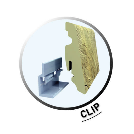 Upevňovací klipy Gerflor k MDF lištám Topsilence Upevňovací klipy Gerflor k MDF lištám Topsilence